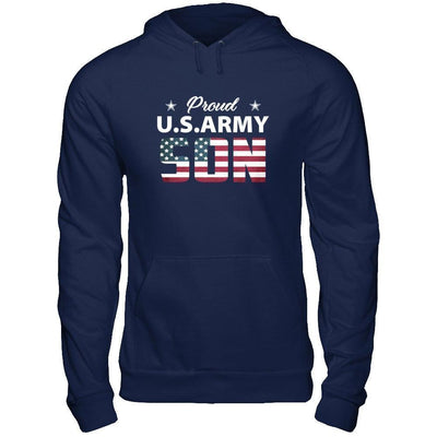 Proud Us Army Son-T-Shirt & Hoodie-Pullover Hoodie-Navy