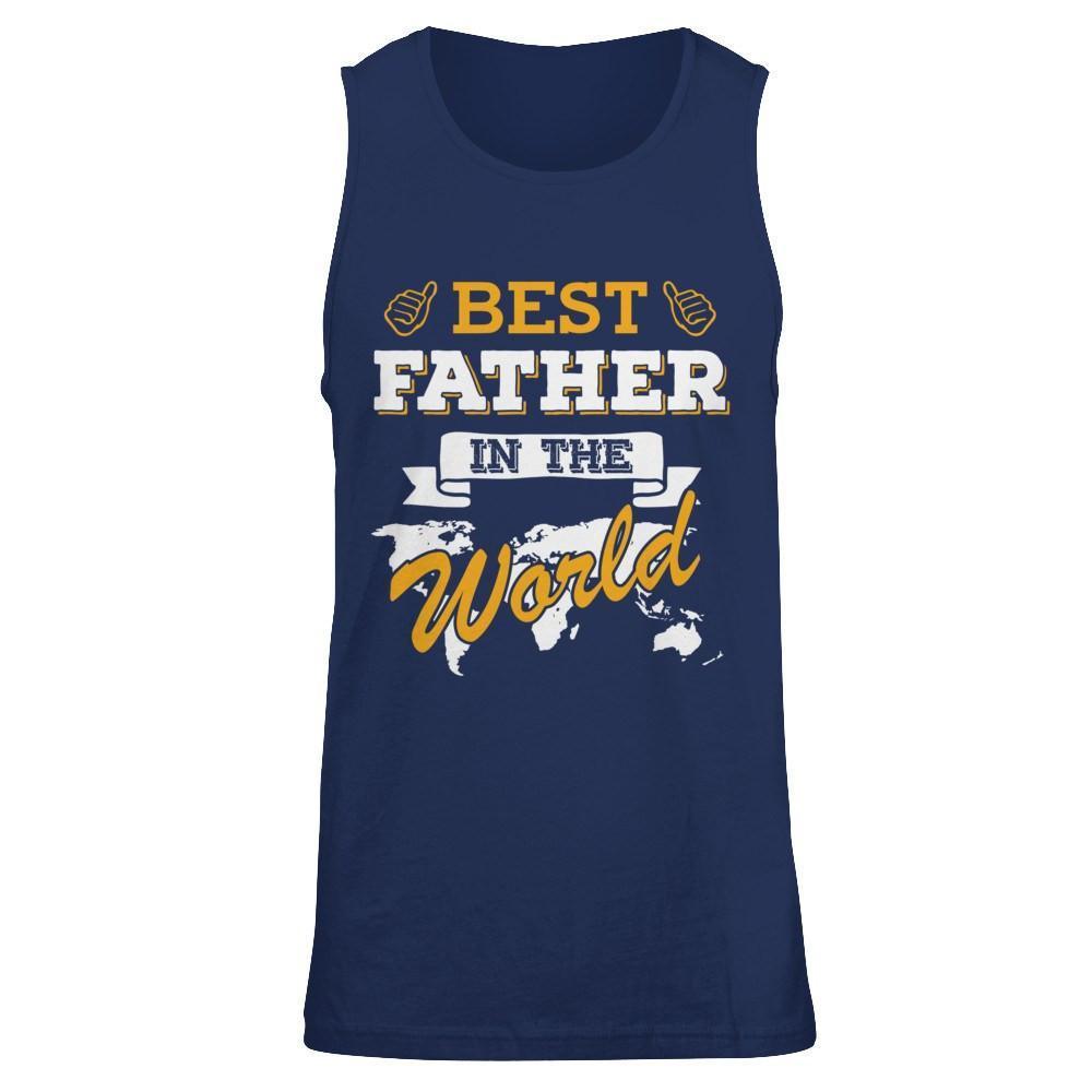 Best Father In The World-T-Shirt & Hoodie-Unisex Tank-Navy