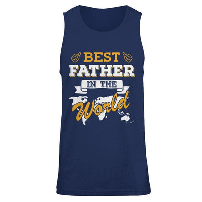 Best Father In The World-T-Shirt & Hoodie-Unisex Tank-Navy