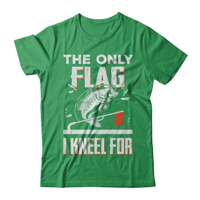 The Only Flag I Kneel For Wahoo ono Fish Fishing-T-Shirt & Hoodie-Premium T-Shirt-Kelly Green