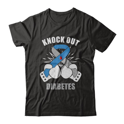 Boxing Knock Out Diabetes Awareness Support-T-Shirt & Hoodie-Classic T-Shirt-Black