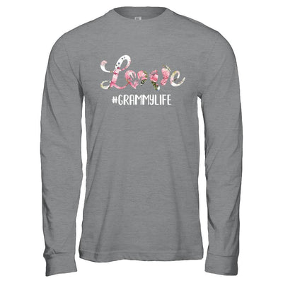 Love Grammylife Matching Grandchild And Grammy Gifts-T-Shirt & Hoodie-Long Sleeve T-Shirt-Sport Grey
