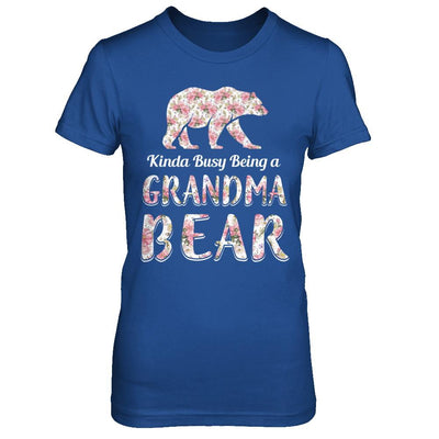 Grandma Bear Dinosaur Kinda Busy Being A Grandmabear-T-Shirt & Hoodie-Women's T-Shirt-Royal