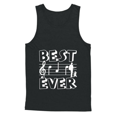 Best Dad Ever Music Piano Guitar Singer-T-Shirt & Hoodie-Unisex Tank-Black