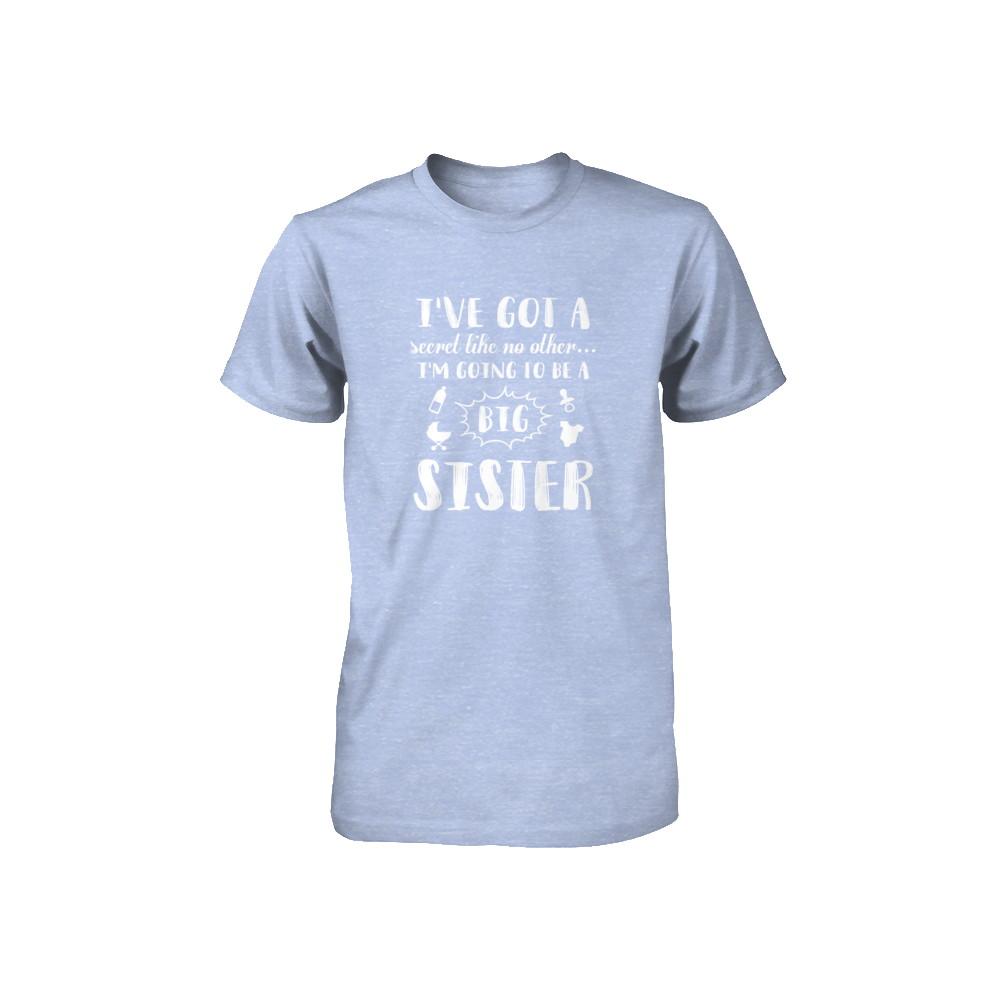 Secret Like No Other I'm Going To Be A Big Sister Youth-Youth Shirt-Youth T-Shirt-Blue Triblend