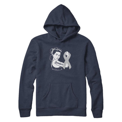 We Can Cure It Grey Brain Cancer Awareness Survivor-T-Shirt & Hoodie-Pullover Hoodie-Navy