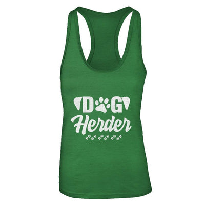 Dog Herder Funny Herding Dogs Gift-T-Shirt & Tank Top-Women's Ideal Racerback Tank-Kelly Green