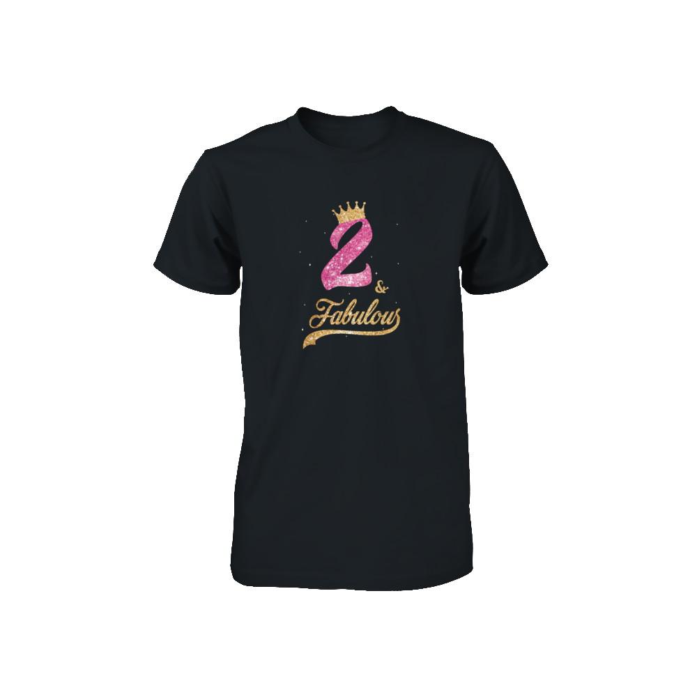 2Th And Fabulous Two Birthday Youth-Youth Shirt-Toddler T-Shirt-Black