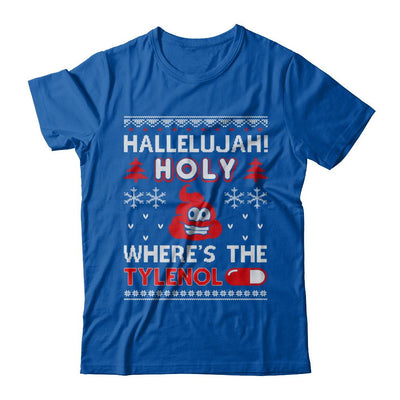 Hallelujah Holy Where's The Christmas Ugly Sweater-T-Shirt & Sweatshirt-Premium T-Shirt-Royal