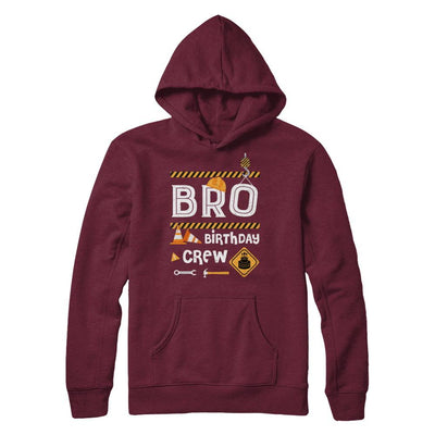 Brother Birthday Crew Construction Birthday Party Gift-T-Shirt & Hoodie-Pullover Hoodie-Maroon