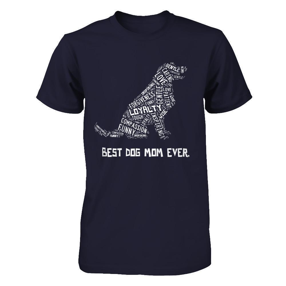 Best Dog Mom Ever Golden Retriever Lovers-T-Shirt & Hoodie-Premium T-Shirt-Midnight Navy
