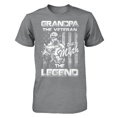 Grandpa The Veteran The Myth The Legend-T-Shirt & Hoodie-Classic T-Shirt-Sport Grey