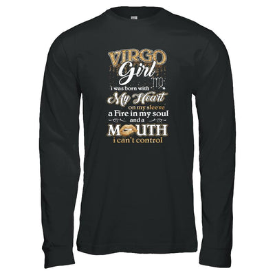 I'm A Virgo Girl Lipstick August September Funny Zodiac Birthday-T-Shirt & Tank Top-Long Sleeve T-Shirt-Black