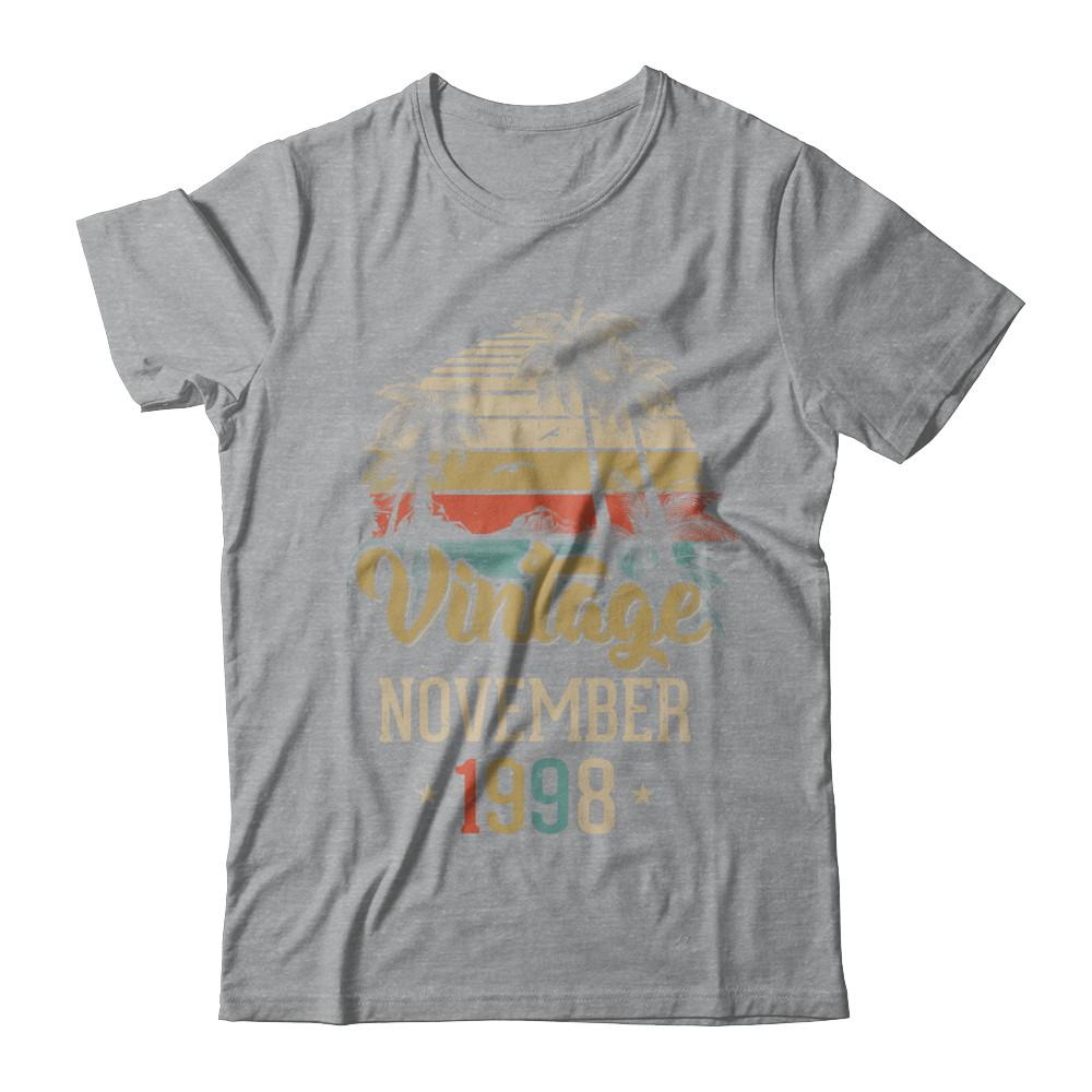 Retro Classic Vintage November 1998 23th Birthday Gift-T-Shirt & Hoodie-Classic T-Shirt-Sport Grey