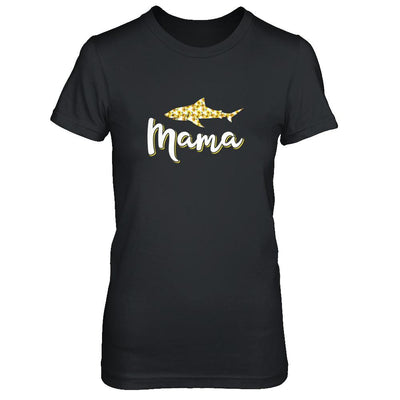 Sunflower Mama Shark Flowers Mothers Day Gift-T-Shirt & Tank Top-Women's T-Shirt-Black