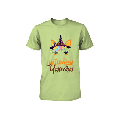 Halloween Costume Unicorn Witch Bats Youth-Youth Shirt-Toddler T-Shirt-Key Lime