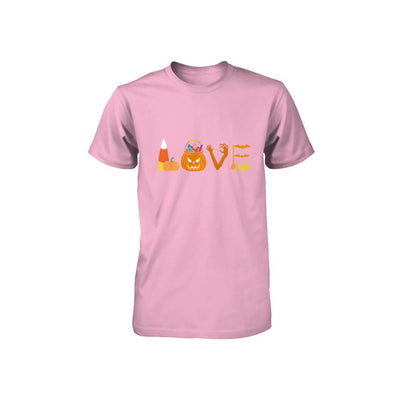 I Love Candy Funny Candy Corn Halloween Gift Youth-Youth Shirt-Toddler T-Shirt-Pink
