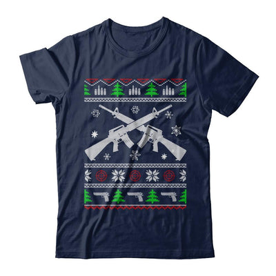 I Want Rifle Guns For Christmas Ugly Christmas Sweater-T-Shirt & Sweatshirt-Classic T-Shirt-Navy