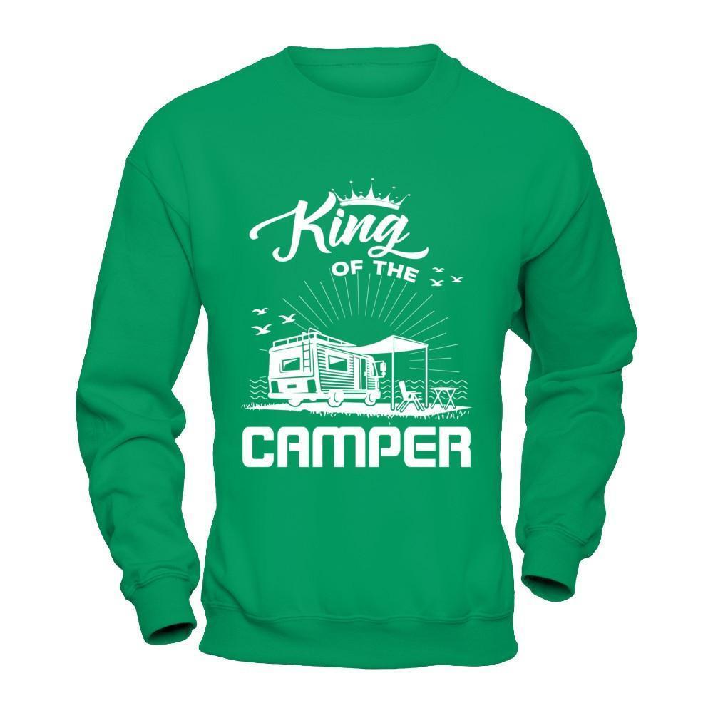 King Of The Camper-T-Shirt & Hoodie-Crewneck Sweatshirt-Irish Green
