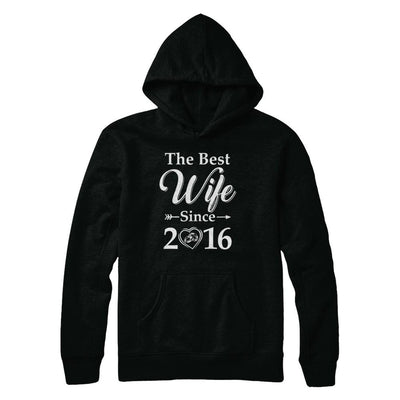 5th Married Together Anniversary Since 2016 Husband Wife-T-Shirt & Hoodie-Pullover Hoodie-Black