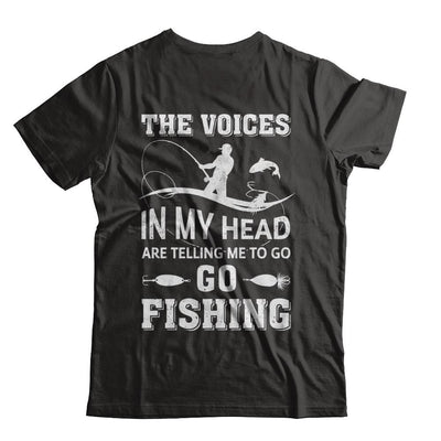 The Voices In My Head Are Telling Me To Go Fishing-T-Shirt & Hoodie-Classic T-Shirt-Black