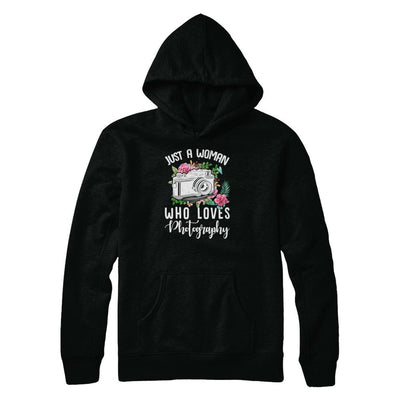 Just A Woman Who Loves Photography Photographer-T-Shirt & Tank Top-Pullover Hoodie-Black