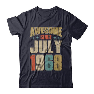 Vintage Retro Awesome Since July 1968 53th Birthday-T-Shirt & Hoodie-Premium T-Shirt-Midnight Navy