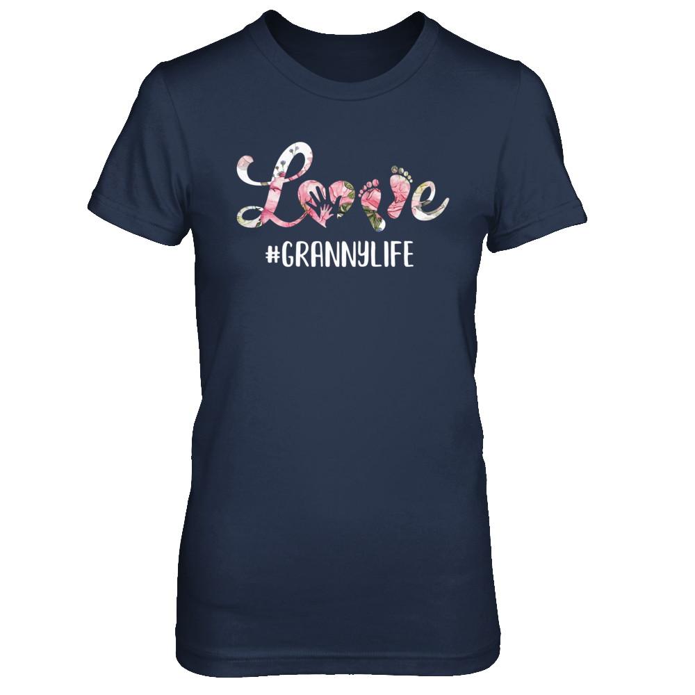 Love Grannylife Matching Grandchild And Granny Gifts-T-Shirt & Hoodie-Women's T-Shirt-Navy