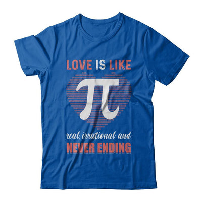 Love Is Like Pi Never Ending Math Happy Pi Day Couple-T-Shirt & Hoodie-Premium T-Shirt-Royal