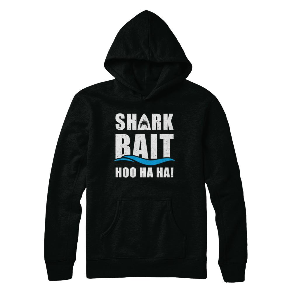 Funny Shark Bait Hoo Ha Ha Shark-T-Shirt & Hoodie-Pullover Hoodie-Black