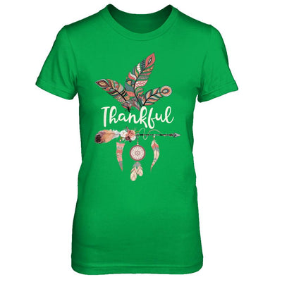 Thankful Feather And Arrow Fall Vintage Thanksgiving-T-Shirt & Sweatshirt-Women's T-Shirt-Irish Green