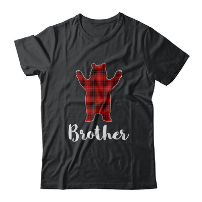 Red Brother Bear Buffalo Plaid Family Christmas Pajamas-T-Shirt & Sweatshirt-Classic T-Shirt-Black