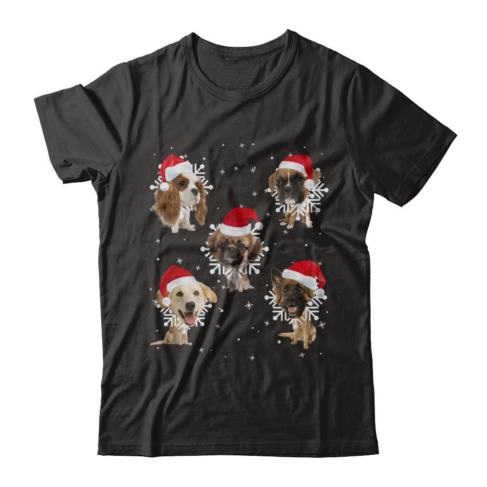 Cute Dog's Christmas Snowflakes Cat Claus