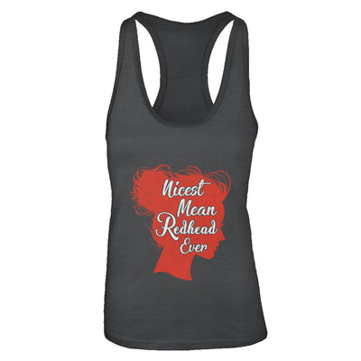 Nicest Mean Redhead Ever For Readhead Women-T-Shirt & Tank Top-Women's Ideal Racerback Tank-Black