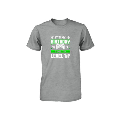 It's My Birthday Time To Level Up Youth-Youth Shirt-Toddler T-Shirt-Heather