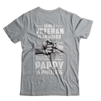 Being A Veteran Is An Honor Being A Pappy Is Priceless-T-Shirt & Hoodie-Classic T-Shirt-Sport Grey