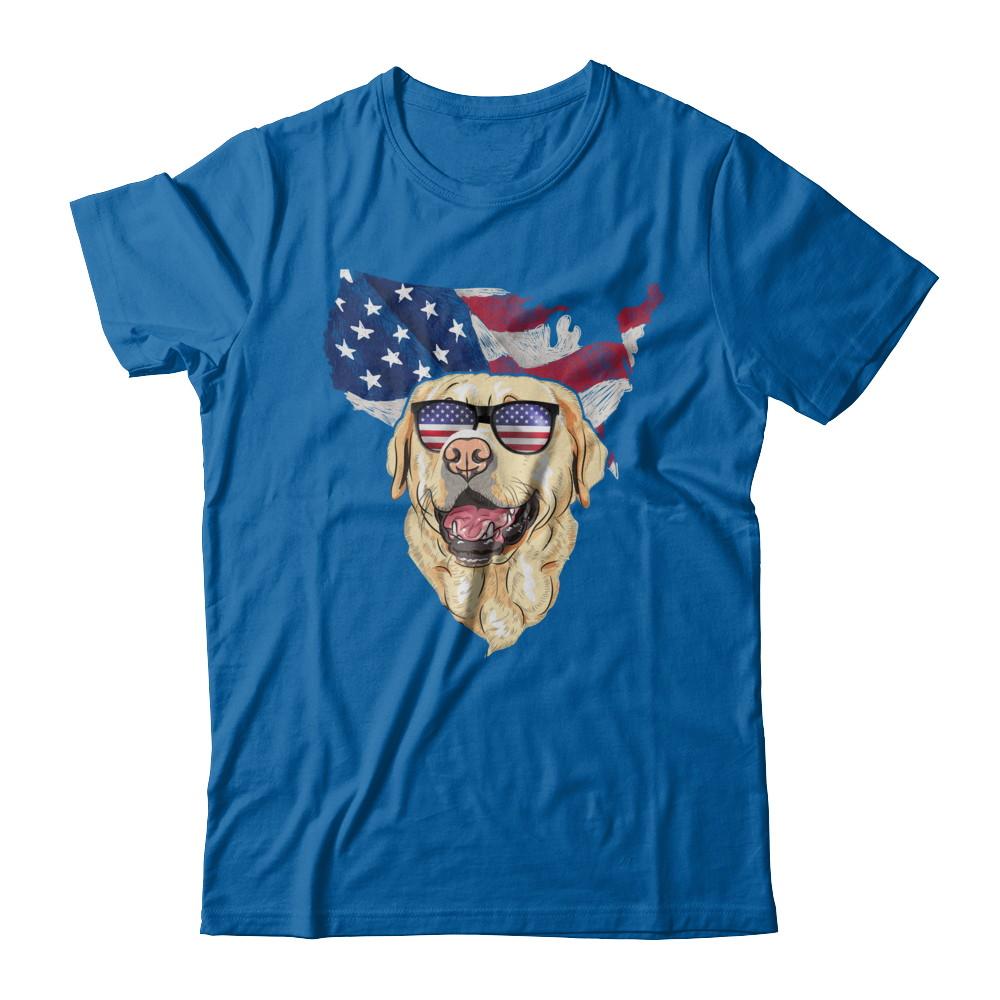 Funny Patriot Labrador Dog 4Th Of July American Flag-T-Shirt & Hoodie-Classic T-Shirt-Royal