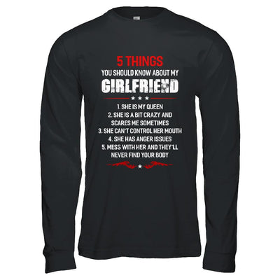 5 Things You Should Know About My Girlfriend Boyfriend-T-Shirt & Hoodie-Long Sleeve T-Shirt-Black