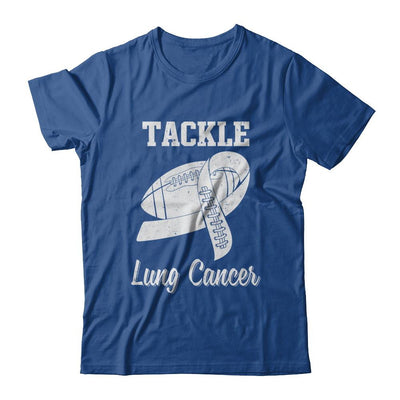 Football Survivor Tackle Clear Lung Cancer Awareness-T-Shirt & Hoodie-Classic T-Shirt-Royal