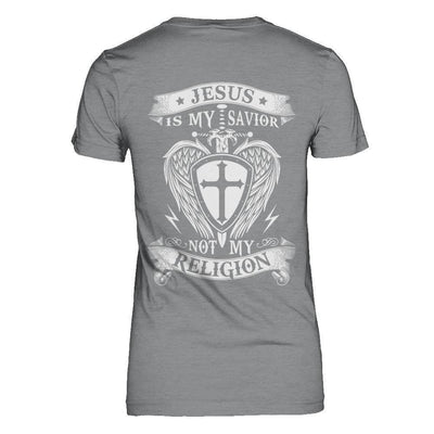 Knight Templar Jesus Is My Savior Not My Religion-T-Shirt & Hoodie-Women's T-Shirt-Sport Grey