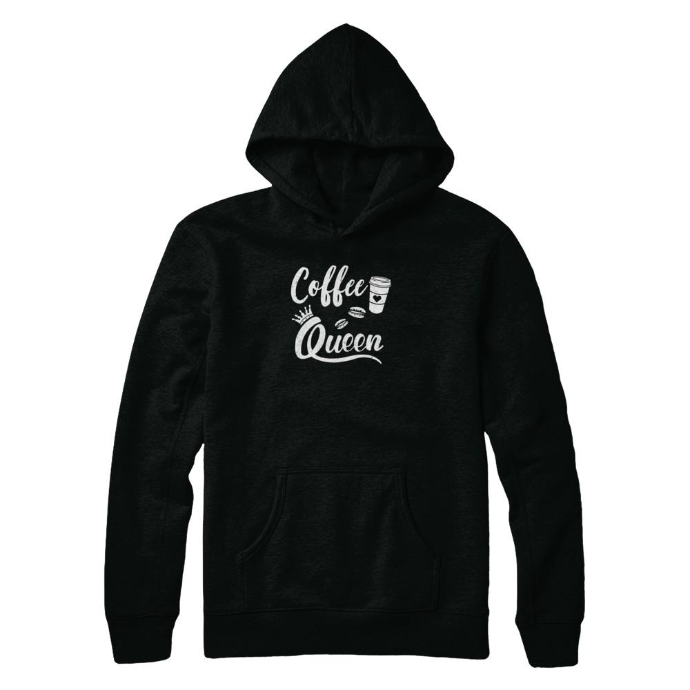 Coffee Queen Coffee Queen Funny-T-Shirt & Tank Top-Pullover Hoodie-Black