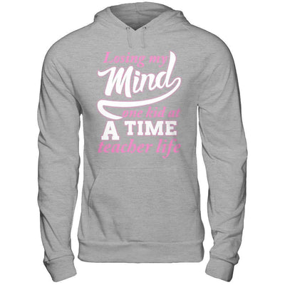 Losing My Mind One Kid At A Time Teacher Life-T-Shirt & Hoodie-Pullover Hoodie-Sport Grey