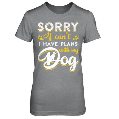 Sorry I Can't I Have Plans With My Dog-T-Shirt & Hoodie-Women's T-Shirt-Sport Grey