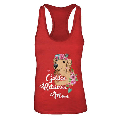 Golden Retriever Mom Funny Dog Mom Gift Idea-T-Shirt & Tank Top-Women's Ideal Racerback Tank-Red