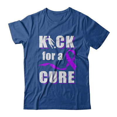 Kick For A Cure Soccer Alzheimers Pancreatic Lupus Awareness-T-Shirt & Hoodie-Classic T-Shirt-Royal