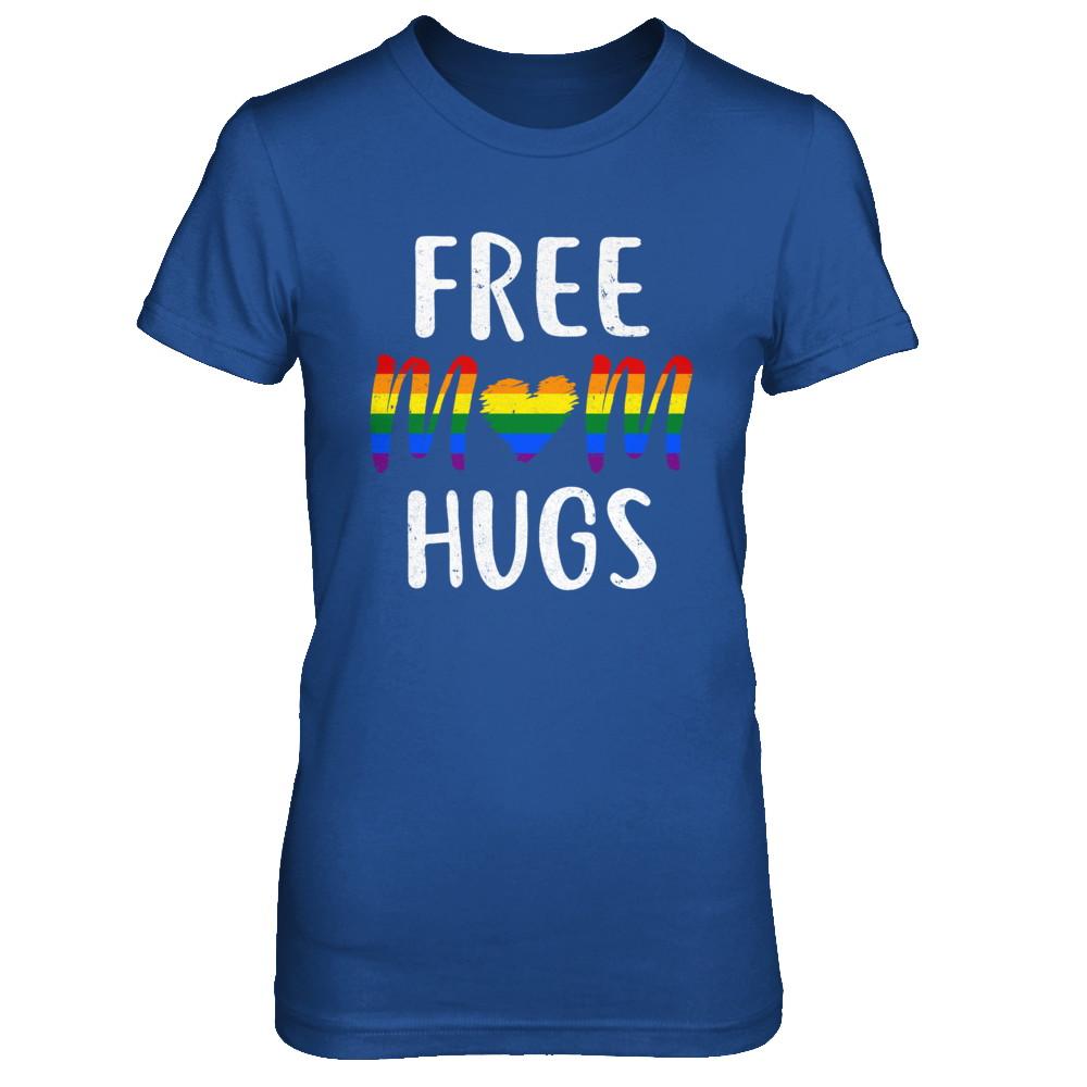 Free Mom Hugs Support LGBT-T-Shirt & Hoodie-Women's T-Shirt-Royal