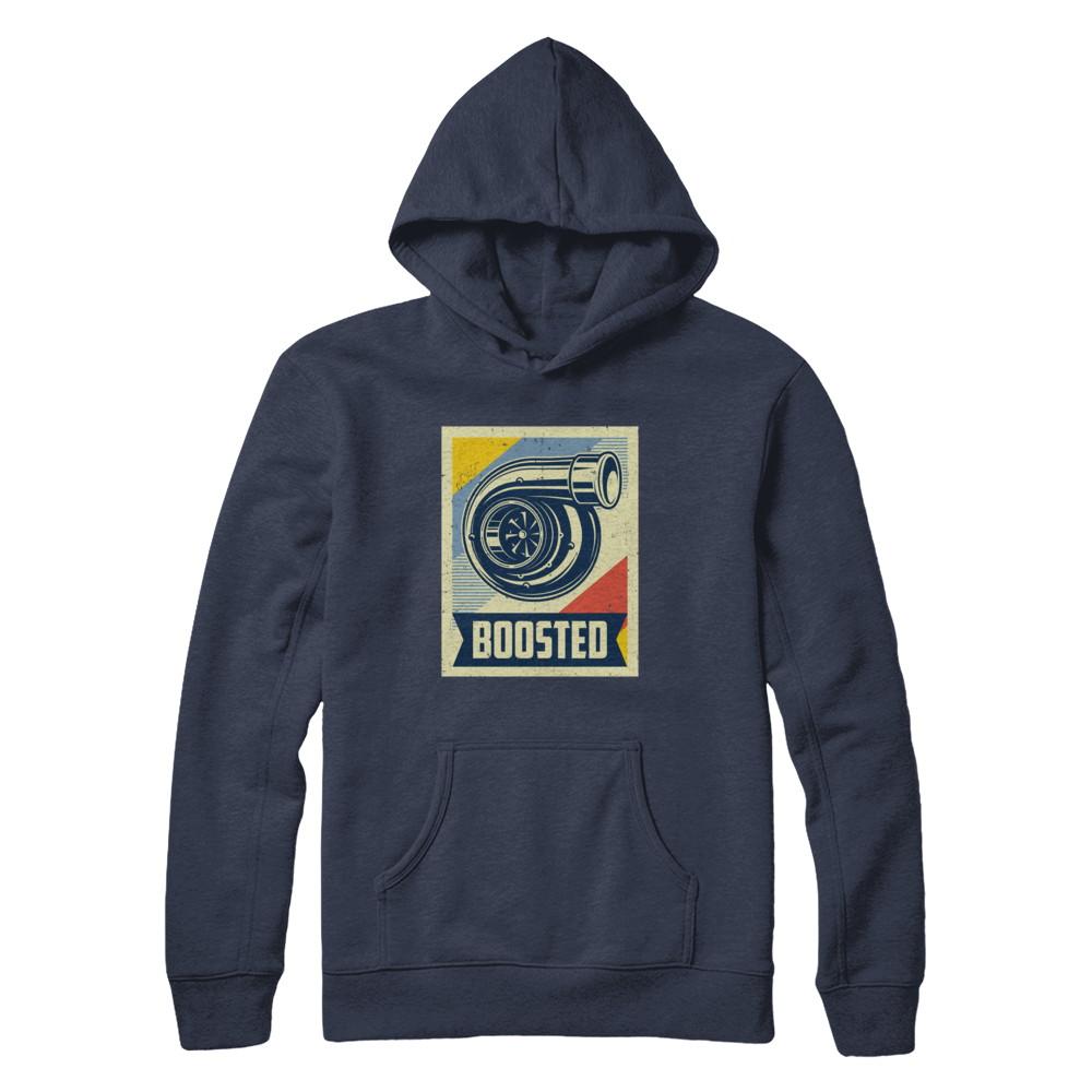 Vintage Turbo Car Boost Turbocharger Lag Retro Race-T-Shirt & Hoodie-Pullover Hoodie-Navy