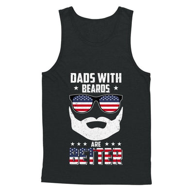 Dads With Beards Are Better American Flag Fathers Day-T-Shirt & Hoodie-Unisex Tank-Black
