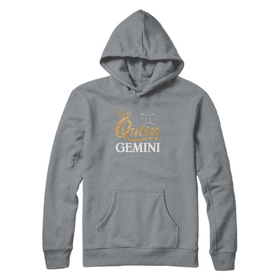 Queen Gemini Zodiac May June Birthday Gift-T-Shirt & Tank Top-Pullover Hoodie-Light Steel