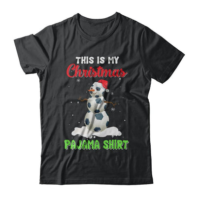 This Is My Christmas Pajama Xmas Snowman Soccer-T-Shirt & Sweatshirt-Classic T-Shirt-Black